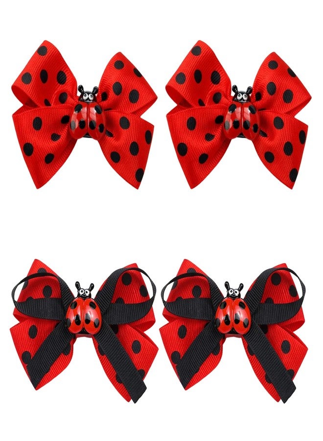 CZFSWT 4PCS Ladybug Hair Clips Set, Lady Bug Accessories, Bug Hair Clips for Girls and Women, Suitable for Parties, School and Daily Wear - Image 1